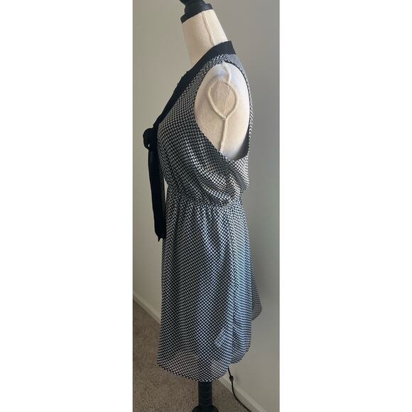Xhilaration Black White Zipper Design Sleeveless Lined Elastic Waist Dress XXL - Picture 3 of 7